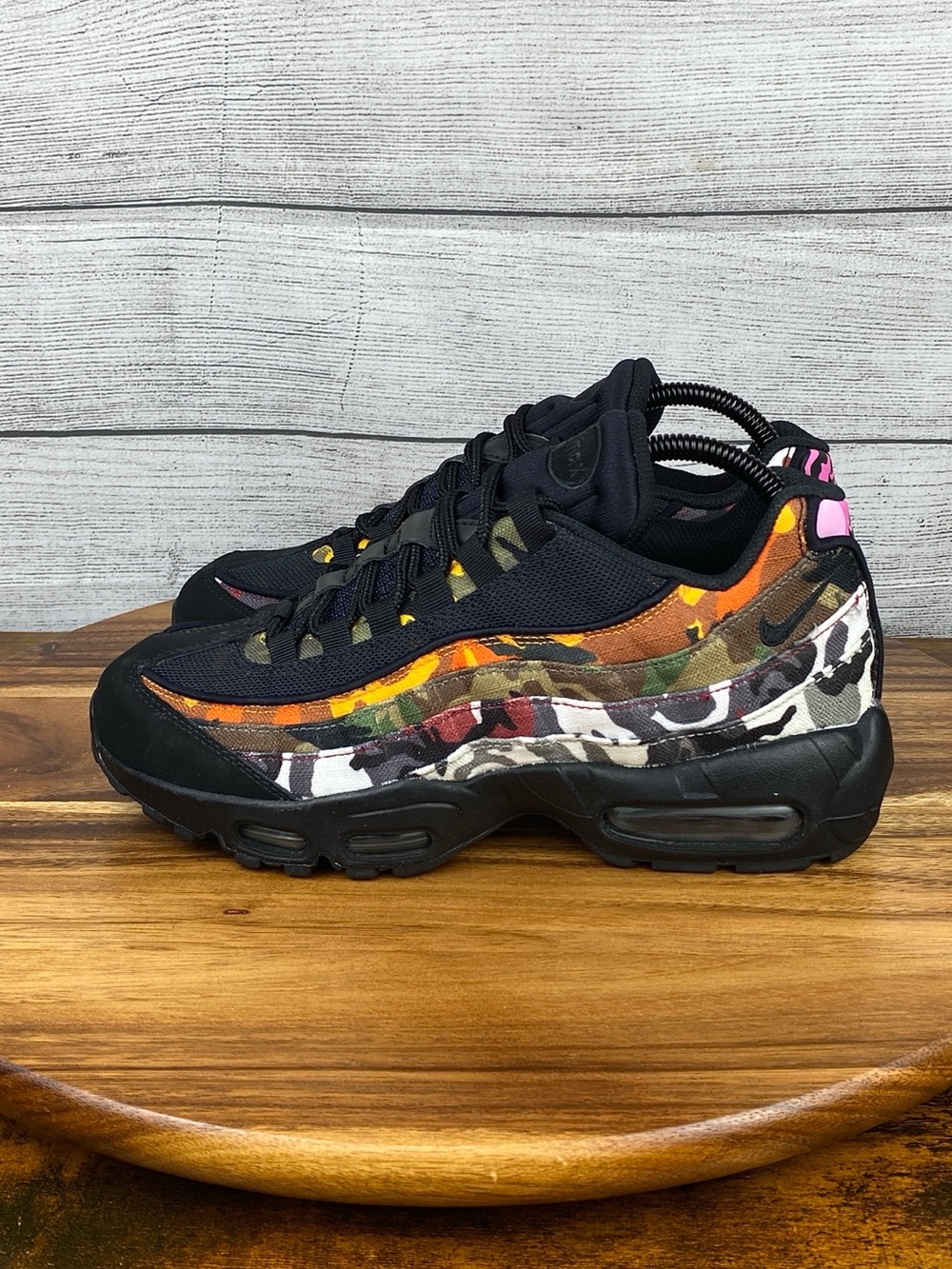 Nike Air Max 95 ERDL Party Black Multi Camo Shoe Men’s Size 7 / Women’s Size 8.5